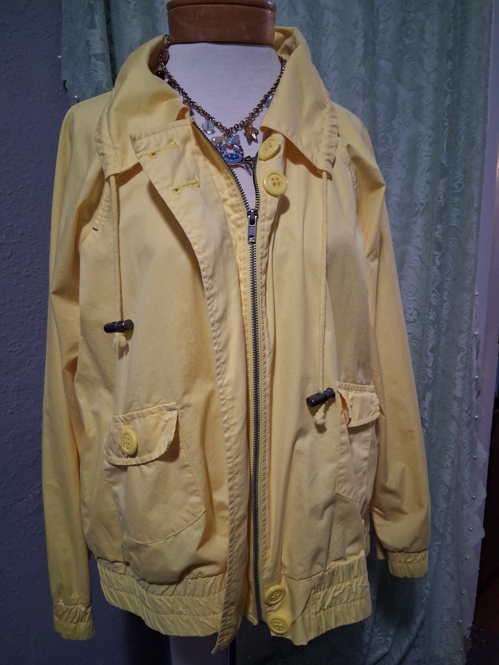 Art And Soul Yellow Cotton Utility Jacket